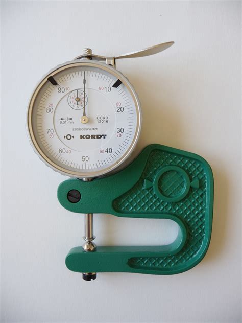 instrument to measure the thickness of a paper|device used for measuring thickness.